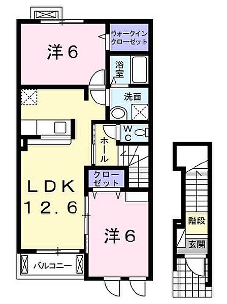 アン・グランジェ 201｜兵庫県姫路市四郷町東阿保(賃貸アパート2LDK・2階・58.95㎡)の写真 その2