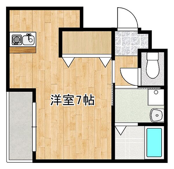 ルナピエナ本山中町 1-C｜兵庫県神戸市東灘区本山中町3丁目(賃貸マンション1R・1階・25.00㎡)の写真 その2