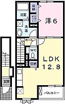 ウッドストック 202 ｜ 兵庫県加西市北条町古坂（賃貸アパート1LDK・2階・49.13㎡） その2