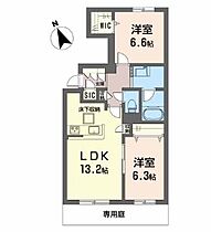 シャーメゾン　ソルテII 102 ｜ 兵庫県姫路市東延末2丁目（賃貸アパート2LDK・1階・61.34㎡） その2