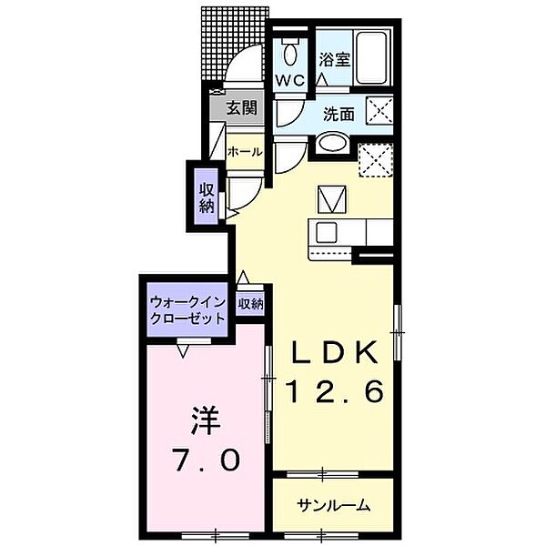 エスペランサ 101｜兵庫県加東市社(賃貸アパート1LDK・1階・50.08㎡)の写真 その2