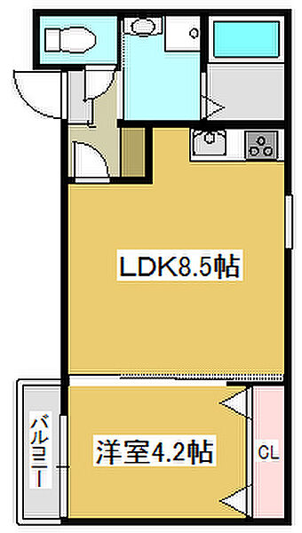 ブロンテ北在家ＷＥＳＴ 303｜兵庫県加古川市加古川町北在家(賃貸アパート1LDK・3階・30.29㎡)の写真 その2