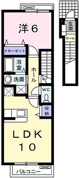 ピュールメゾン2 203｜兵庫県姫路市辻井4丁目(賃貸アパート1LDK・2階・42.37㎡)の写真 その2