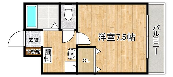 サンリット本山南 404｜兵庫県神戸市東灘区本山南町4丁目(賃貸マンション1K・4階・20.63㎡)の写真 その2