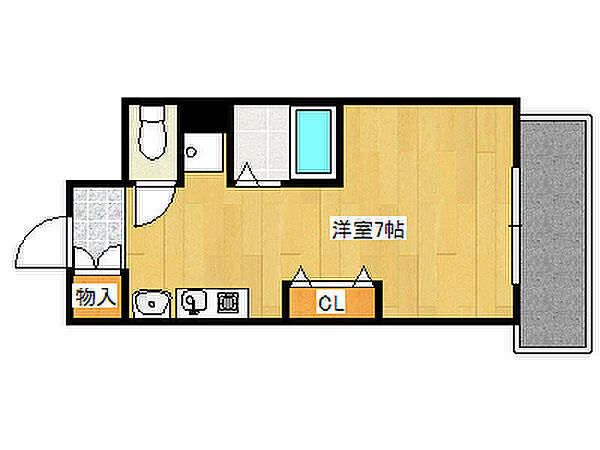 ファビュロウスＳＡＮＫＯ 403｜兵庫県神戸市東灘区甲南町5丁目(賃貸マンション1K・4階・21.10㎡)の写真 その2