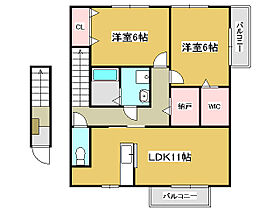 レイクサイド茜ヶ丘 201 ｜ 兵庫県西脇市野村町茜が丘（賃貸アパート2LDK・2階・60.79㎡） その2