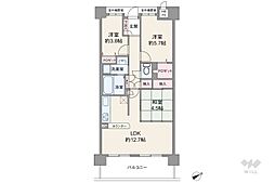 ライオンズマンション千里丘ガーデンシティ 3LDKの間取図画像
