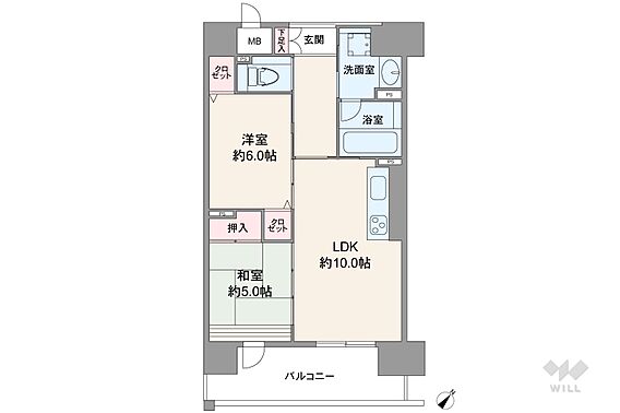 間取りは専有面...
