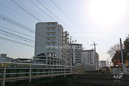MIRAIMO-SQUAREの外観(北側から)味舌小学校徒歩11分、第一中学校徒歩10分!大きな公園も近くにあり、子育てがしやすい住環境!