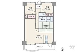 アドリーム千里丘 3LDKの間取図画像