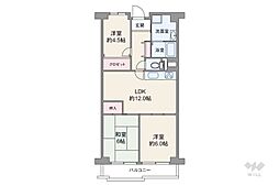アーク茨木 3LDKの間取図画像