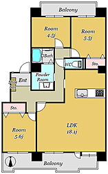 間取図画像 3LDK