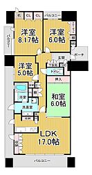 ジェネラス中央町 4LDKの間取図画像