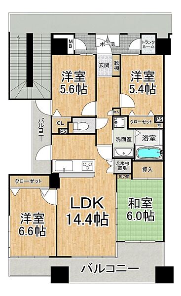 間取りを拡大表示