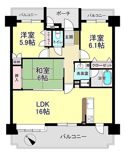 間取りを拡大表示