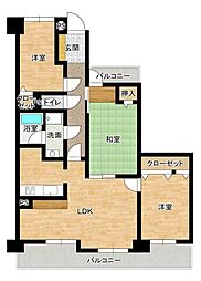 トーカンマンション北九大前 3LDKの間取図画像