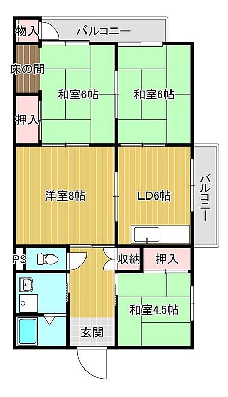 間取り図は現況を優先します。