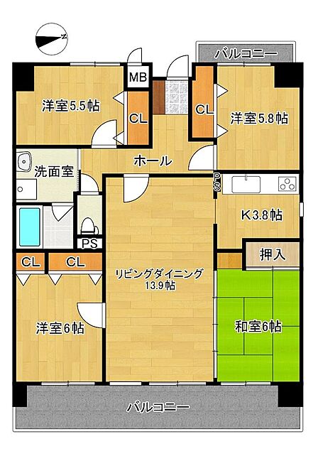 間取り図は現況を優先します。