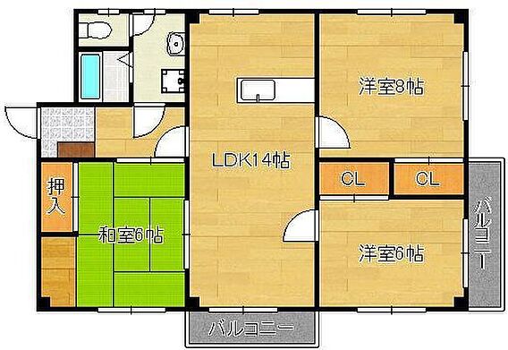 間取り　3LD...