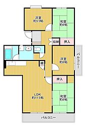 志井サンハイツ18 4LDKの間取図画像