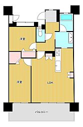 エイルマンション香春口 2LDKの間取図画像