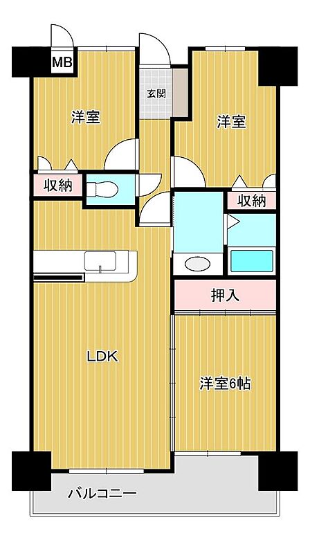 間取り図は現況を優先します。