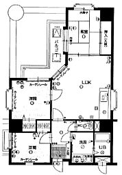 アーバンパレス小倉2 3LDKの間取図画像