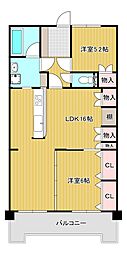 オークランド門司港 2LDKの間取図画像