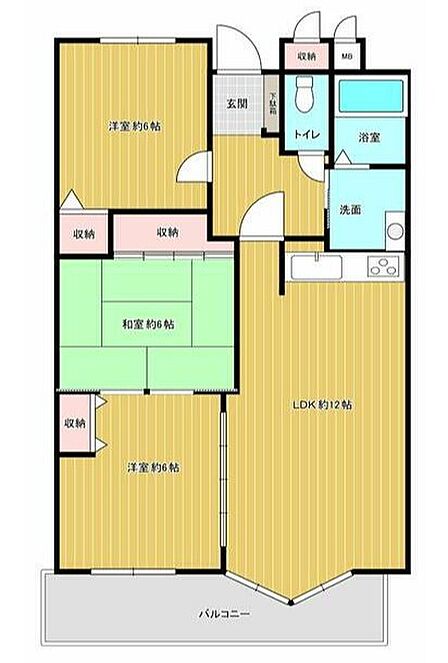 3LDK 間取り