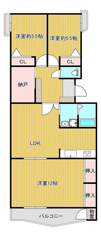 間取り図は現況を優先します。