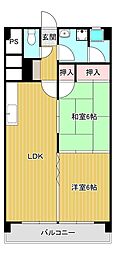 小倉富野サマリヤマンション 2LDKの間取図画像