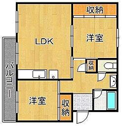 富野サンコーポ 2LDKの間取図画像