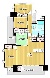 ライブスクエア大手町 4LDKの間取図画像