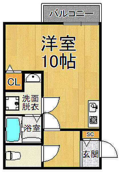 兵庫県川西市花屋敷1丁目(賃貸マンション1R・1階・29.89㎡)の写真 その2