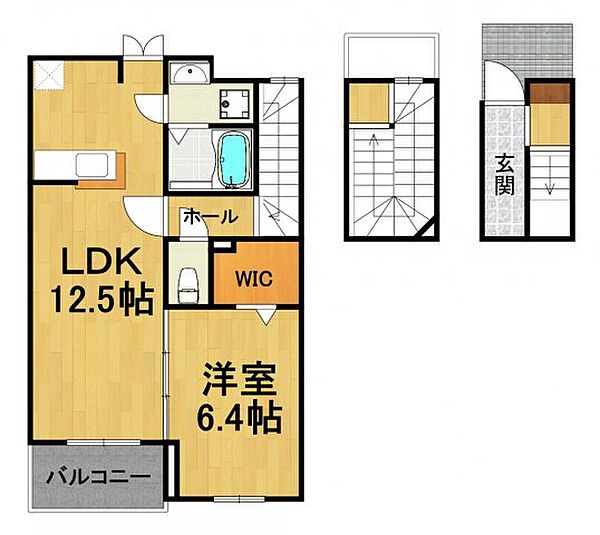 MaisondeLumiere ｜兵庫県伊丹市北伊丹4丁目(賃貸アパート1LDK・3階・54.16㎡)の写真 その2