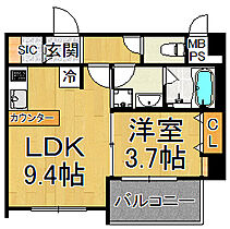 兵庫県西宮市甲子園浜田町（賃貸マンション1LDK・2階・34.89㎡） その2