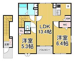 兵庫県伊丹市池尻1丁目（賃貸アパート2LDK・1階・59.16㎡） その2