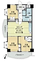 ビューハイツ高山 3LDKの間取図画像