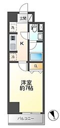 T'sGardenセンター南 1Kの間取図画像