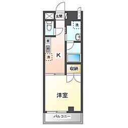 ランドワールド仲町台 1Kの間取図画像