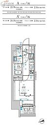 RELUXIA横濱鶴見III 10階1Kの間取り