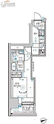 RELUXIA横濱鶴見III 11階1Kの間取り