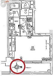 グリフィン川崎・西口シティプラザ 1Kの間取図画像