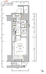 Genovia川崎3 1Kの間取図画像