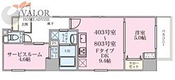 ILPRIMOKISOYA 1SLDKの間取図画像