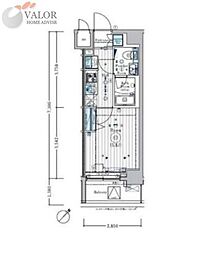 RELIAヨコハマカンナイ 1Kの間取図画像