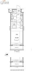 RELUXIA GRANDE 川崎 1Kの間取図画像