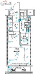 セジョリ横浜睦町 1Kの間取図画像