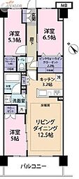 クレストシティ鎌倉大船サウス 3LDKの間取図画像