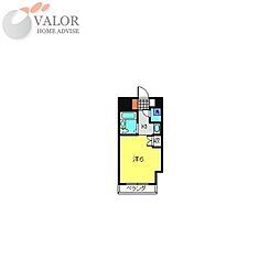 シルフィード横浜 1Kの間取図画像